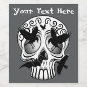 スカルハロウィーン装飾カラベラス ワインラベル (シングルラベル)