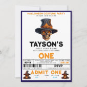 スカルハロウィーン1歳の誕生日コスチュームパーティー 招待状 (正面)