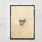 スカルハローウィンパーティスケルトン怖いスコーピオン 招待状 (裏面)