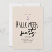 スカルハローウィンパーティヴィンテージドードル 招待状 (正面)