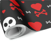 スカルハートとクロスボーン ラッピングペーパー (ロールコーナー)
