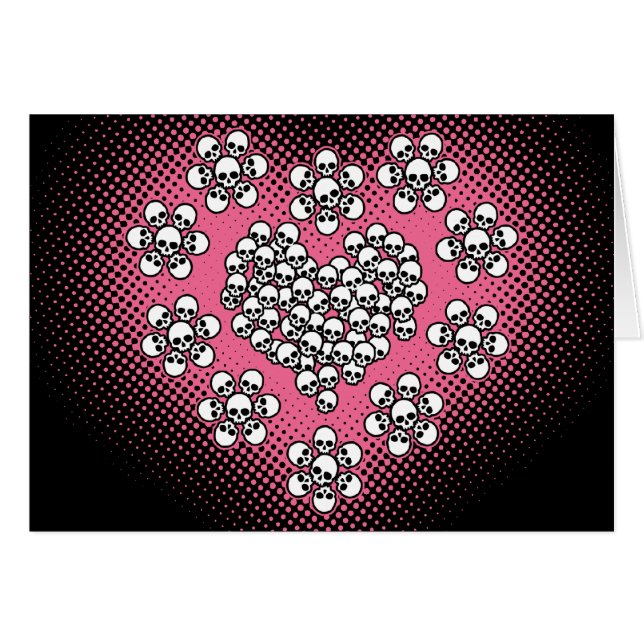 スカルハートと花 (正面横)