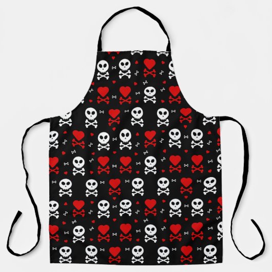 スカルハート エプロン (正面)
