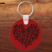 スカルハート キーホルダー (正面)