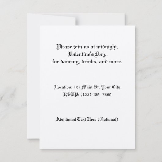 スカルハート 招待状 (裏面)