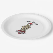 スカルハート 死ぬまで愛して ペーパープレート (アングル)