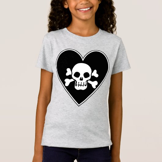 スカルハート Tシャツ (正面)