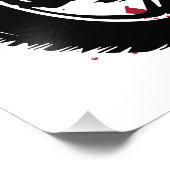 スカルバイクもしくは自転車に乗る人とアメリカ国旗 フォトプリント            (角)