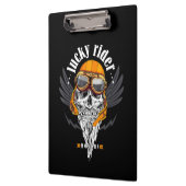 スカルバイク愛好家のためのオートバイギフト クリップボード (左)