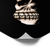 スカルバスギタープレイヤーミュージシャンミュージカルバンドプラー ポスター (角)