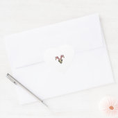 スカルバニーイヤーイースターキュートスケルトンラビットスプリン ハートシール (封筒)