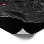 スカルバラゴシックフローラハロウィーンの衣装スケレット ポスター (角)