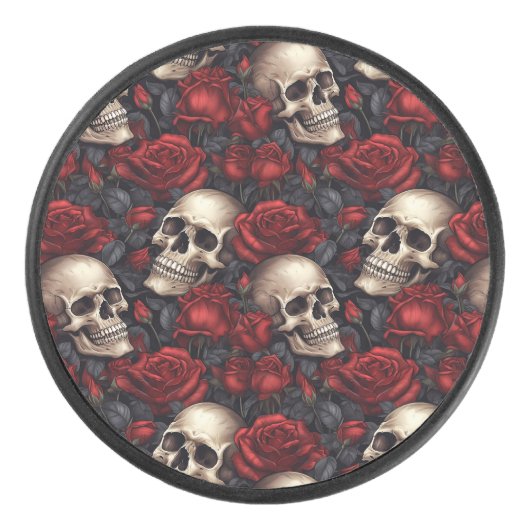 スカルバラシリーズデザイン10 アイスホッケーパック (正面)