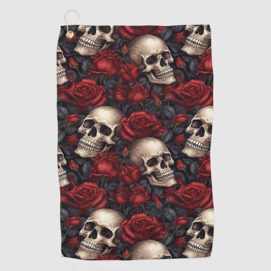 スカルバラシリーズデザイン10 ゴルフタオル (正面)