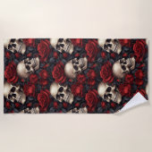 スカルバラシリーズデザイン10 ビーチタオル (正面)