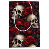 スカルバラシリーズデザイン10 ミディアムペーパーバッグ (正面)