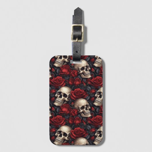 スカルバラシリーズデザイン10 ラゲッジタグ (正面縦)