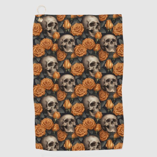 スカルバラシリーズデザイン11 ゴルフタオル (正面)