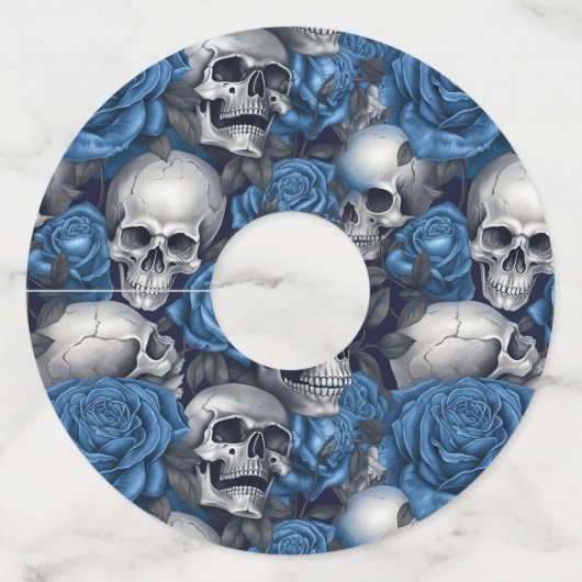 スカルバラシリーズデザイン12 ワイングラスタグ (正面)