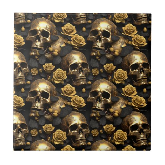 スカルバラシリーズデザイン8 タイル (正面)