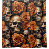 スカルバラシリーズデザイン9 シャワーカーテン (正面)