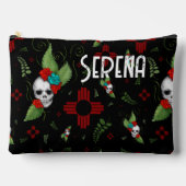 スカルバラズシアサングリーナリーブラックニューメキシコ アクセサリーポーチ (正面)