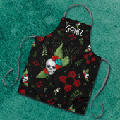 スカルバラズシアサングリーナリーブラックニューメキシコ エプロン