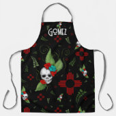 スカルバラズシアサングリーナリーブラックニューメキシコ エプロン (正面)