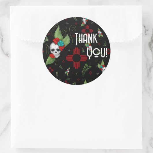 スカルバラズシアサングリーナリーブラックニューメキシコ ラウンドシール (バッグ)