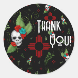 スカルバラズシアサングリーナリーブラックニューメキシコ ラウンドシール