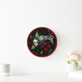 スカルバラズシアサングリーナリーブラックニューメキシコ ラウンド壁時計 (ホーム)