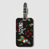 スカルバラズシアサングリーナリーブラックニューメキシコ ラゲッジタグ (正面縦)