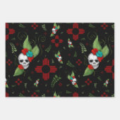 スカルバラズシアサングリーナリーブラックニューメキシコ ラッピングペーパーシート (正面2)