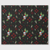 スカルバラズシアサングリーナリーブラックニューメキシコ ラッピングペーパー (フラット)