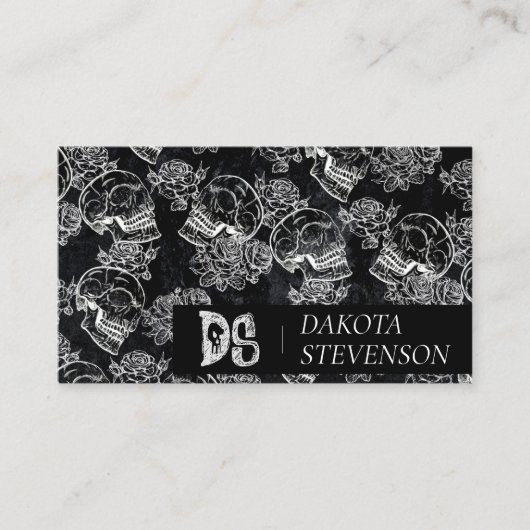 スカルバラチョーク |ゴシックファンキーモノグラグランジム 名刺 (正面)