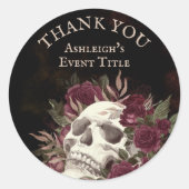 スカルバラブルゴーニュ黒グランジありがとう ラウンドシール (正面)