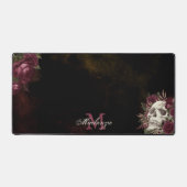スカルバラモノグラムネームブルゴーニュグランジダーク デスクマット (正面)
