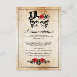 スカルバラ素朴宿泊施設ウェディングカード エンクロージャーカード