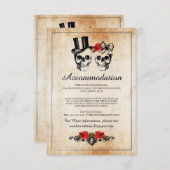 スカルバラ素朴宿泊施設ウェディングカード エンクロージャーカード (正面/裏面)