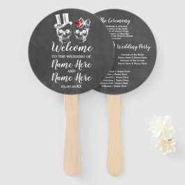 スカルバラ結婚式 プログラムハロウィンレッド ハンドファン