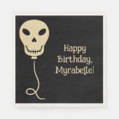 スカルバルーンゴシック誕生日パーティー スタンダードランチョンナプキン (正面)