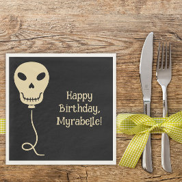 スカルバルーンゴシック誕生日パーティー スタンダードランチョンナプキン