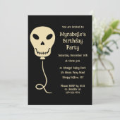 スカルバルーンゴシック誕生日パーティー 招待状 (スタンド正面)