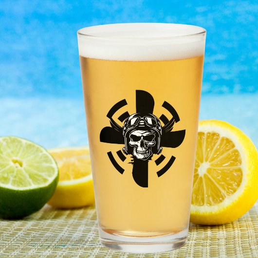 スカルパイロット・プロペラ航空クール機 タンブラーグラス