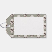 スカルパターンゴシックホラーピクセルアート ギフトタグ (裏面横)