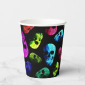 スカルパターン（の模様が）ある 紙コップ (裏面)