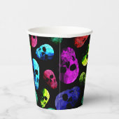 スカルパターン（の模様が）ある 紙コップ (右)