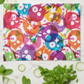 スカルパターン キッチンタオル (折り畳み)