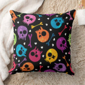 スカルパターン クッション (ブランケット)