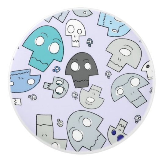 スカルパターン セラミックノブ (正面)